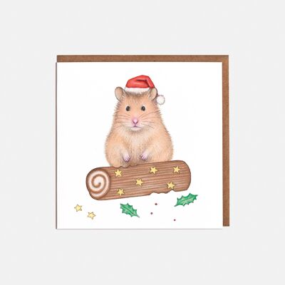 Hamster-Weihnachtskarte - leer