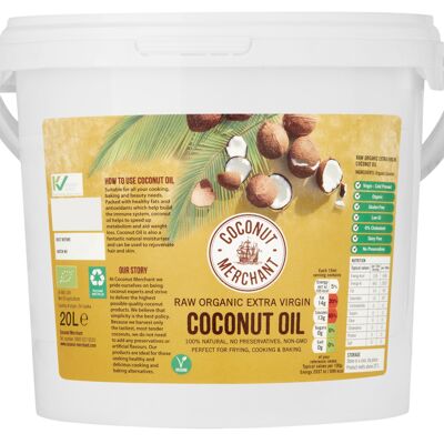 Organic Extra Virgin Coconut Oil 20L