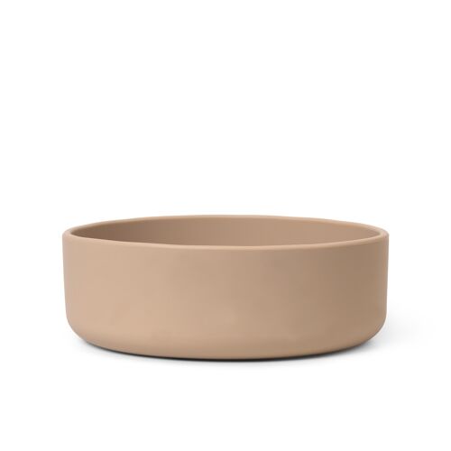 Dog food bowl Gray-brown size M