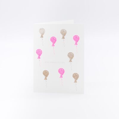Alles Gute zum Geburtstag - Luftballons | 2-fach A6-Karte