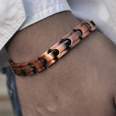 Bracelet en cuivre à maillons magnétiques Jaimie