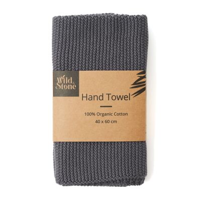 Hand Towels - 100% Organic Cotton (Slate-Grey)