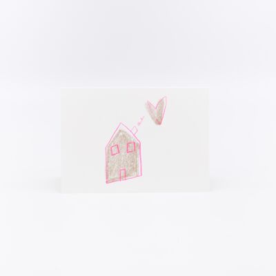 House of love | 2-fold A6 card