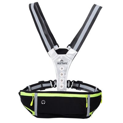 Led Harness USB Waistbag - Silver