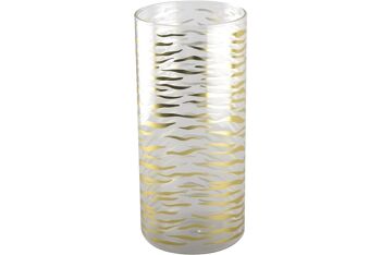 Vase kenya dore motif zebre h22 cm 2
