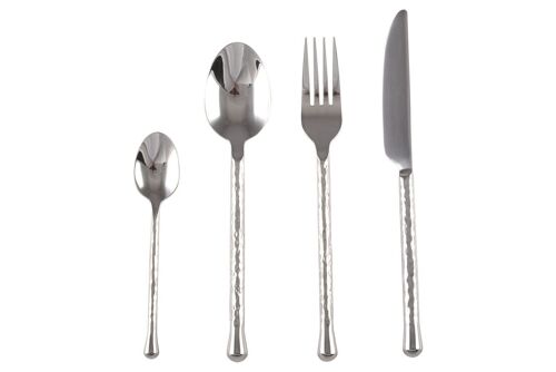 Menagere 24 pieces martele argent, service pour 6