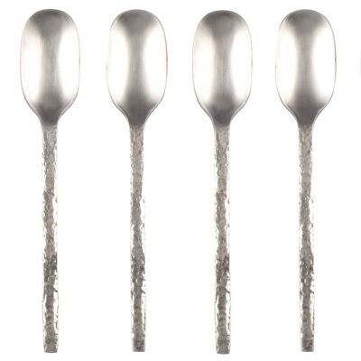 Cuilleres cafe argent mat - lot de 6