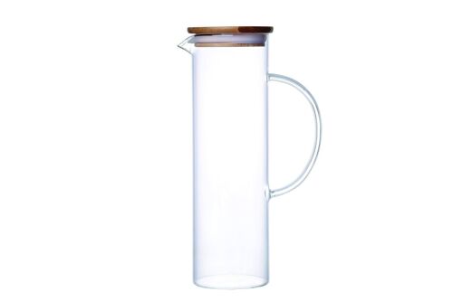 Pichet 1 l borosilicate couvercle bambou