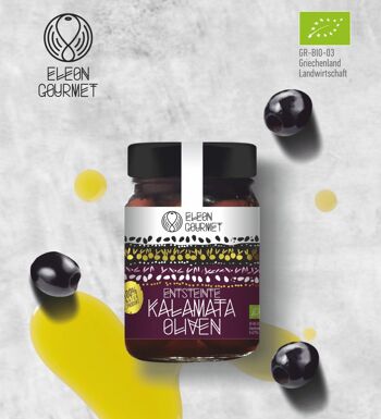 OLIVES KALAMATA BIO SANS PEE 180G 1