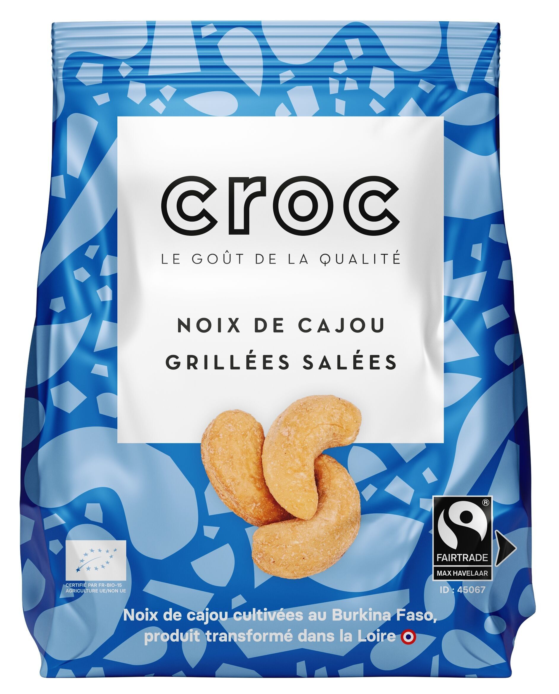 Gesalzene, geröstete Cashewnüsse von CROC – Bio und Fairtrade, 100 g