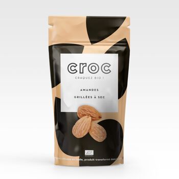 Amandes grillées à sec CROC - BIO 100g 1