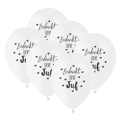 Luftballons 'Danke lieber Lehrer' (6 Stück)