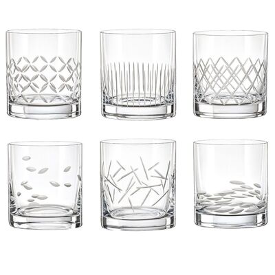 WHISKEY GLASS 280 ML M K - LOT OF 6