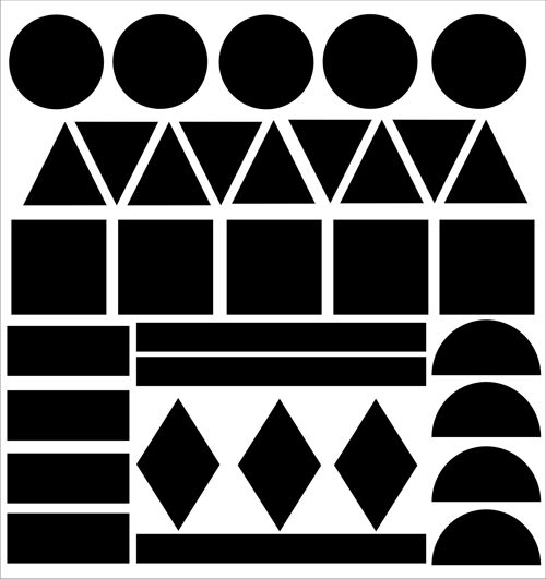 Statische stickers - Geometrische vormen