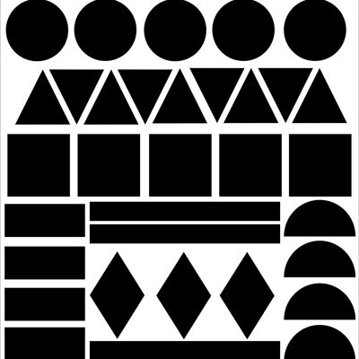 Statische stickers - Geometrische vormen