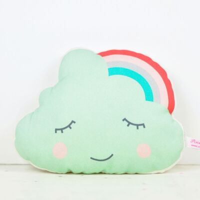cloud & rainbow mini pillow