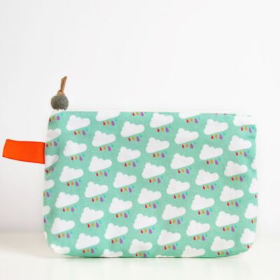 clouds pattern pouch