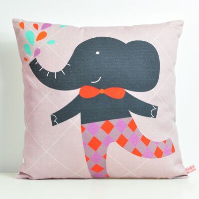 mister elephant square pillow