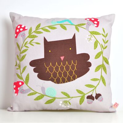 owl square pillow