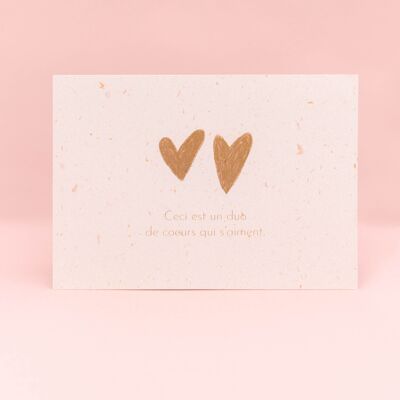 Duo de coeurs | carte simple A6