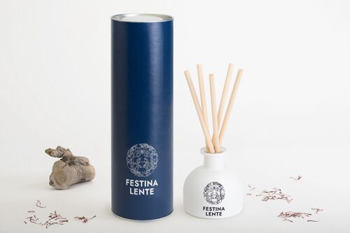 MISTERO Diffuser 100ml (3.3oz): incense, dust, and stone. Eco-luxury reed diffuser Made in Italy