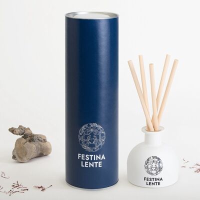 MISTERO Diffuser 100ml (3.3oz): incense, dust, and stone. Eco-luxury reed diffuser Made in Italy