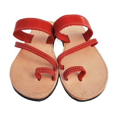 Red Toe Ring Sandal Light Red