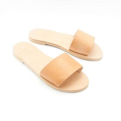 Slip on Slides Casual Women Sandal Natural Tan