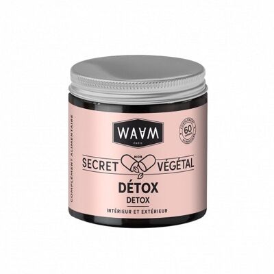 WAAM Cosmetics – Detox cápsulas – Tarro de 60 cápsulas orgánicas
