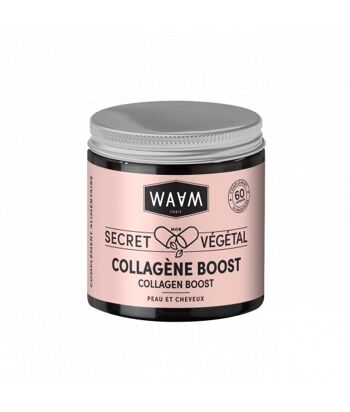 WAAM Cosmetics – Mon Secret Végétal Collagène Boost – Compléments alimentaires – Ingrédients d’origine naturelle – Tonicité et éclat de la peau et des cheveux – Vegan – 60 capsules 1