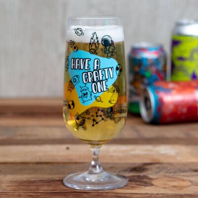 A Crafty One - Craft Beer Glass