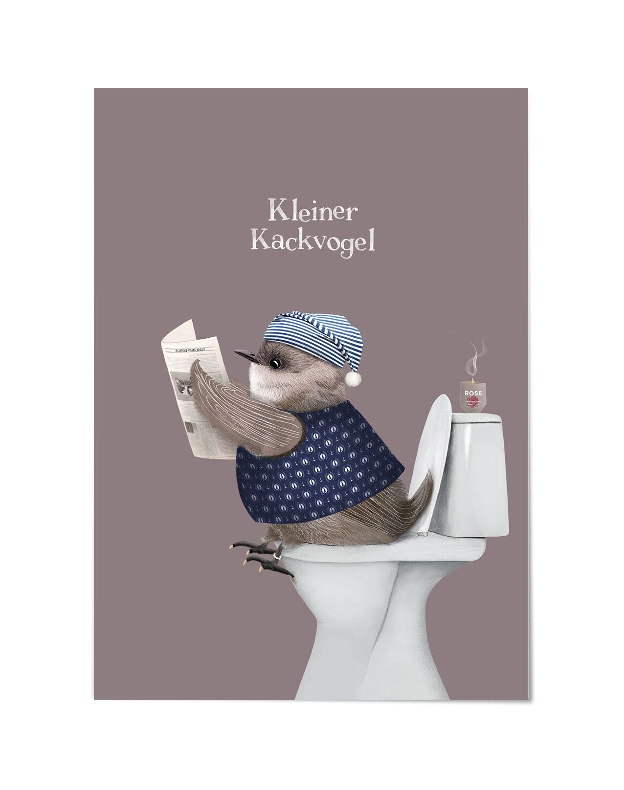 Uccellino di cacca // cartolina divertente