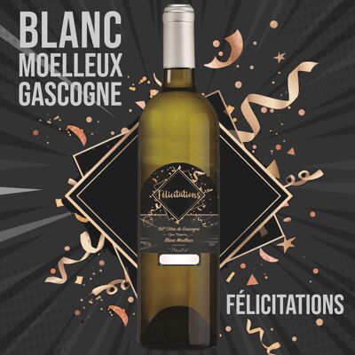 "Félicitations" - IGP - Côtes de Gascogne Grand manseng vin blanc moelleux 75cl
