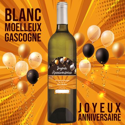 "Happy Birthday" - IGP - Côtes de Gascogne Grand Manseng süßer Weißwein 75cl