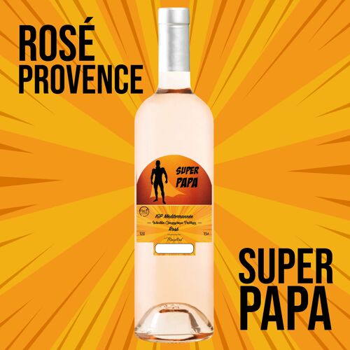 "Super Papa" - IGP Méditérrannée vin rosé 75cl