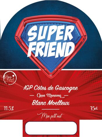 "Super Friend" - IGP - Côtes de Gascogne Grand manseng vin blanc moelleux 75cl 2
