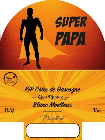 "Super Papa" - IGP - Côtes de Gascogne Grand manseng vin blanc moelleux 75cl 2