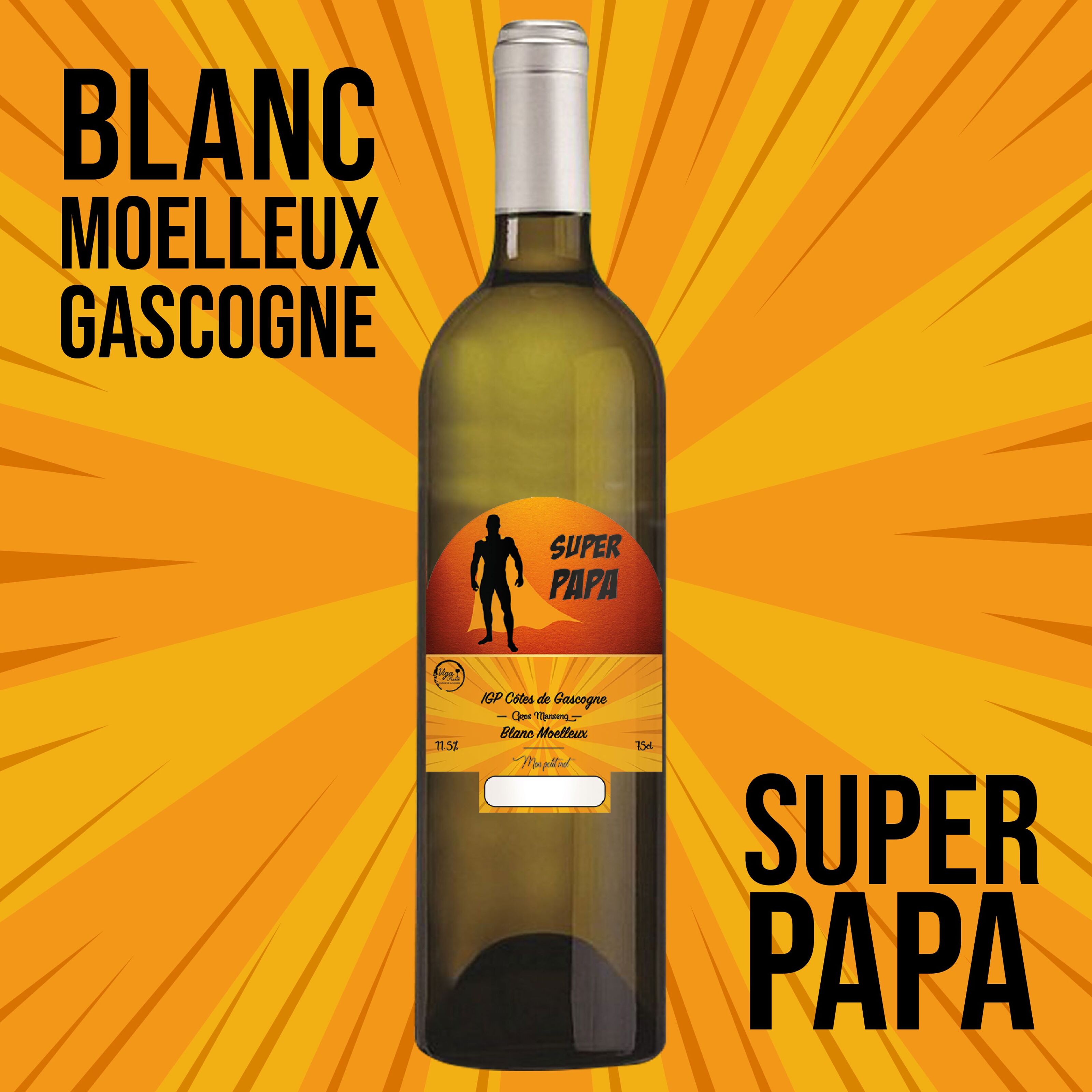 Vin blanc moelleux IGP Côtes de gascogne - U - 75 cl