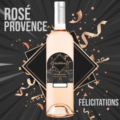 "Congratulations" - IGP Mediterranean rosé wine 75cl