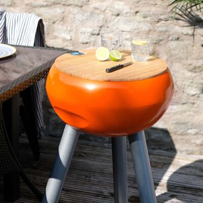 Drinks Cooler – Both Heights + Champagne Tray and Lid / Colour: Tangerine