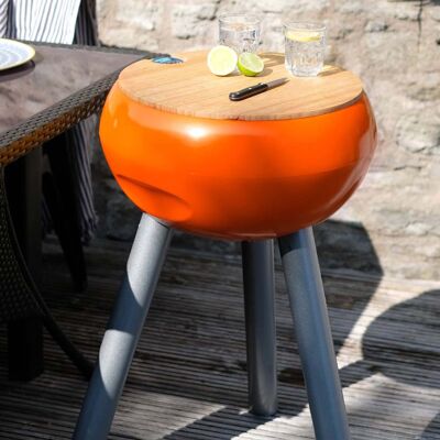 Drinks Cooler – Both Heights + Champagne Tray and Lid / Colour: Tangerine