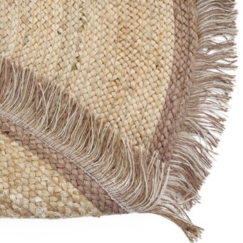 THAR tapis jute rond avec franges 4