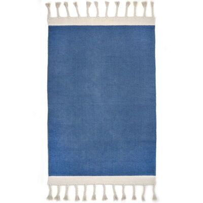 LISBOA BLUE contemporary cotton rug