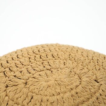 PLUME MOUTARDE coussin bohème crochet 4