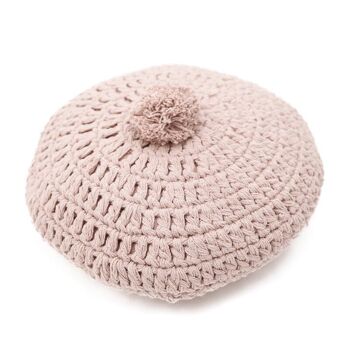 LENKA ROSE NUDE coussin rond crochet 3