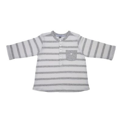 NINO gray & white stripe t-shirt