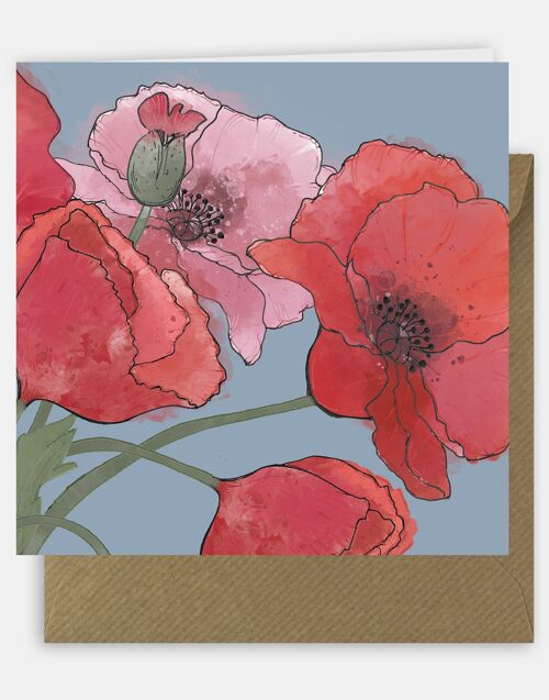 Poppies Greetings Card
