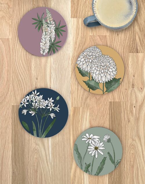 Four Coasters - Flowers every day