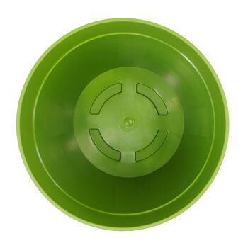 motif libellules en plastique vert, pot intérieur/extérieur moyen 22cm 6