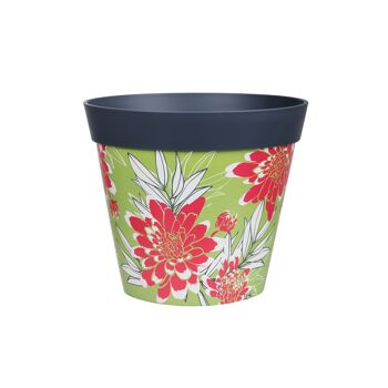 grand pot intérieur/extérieur en plastique floral de 25 cm 1